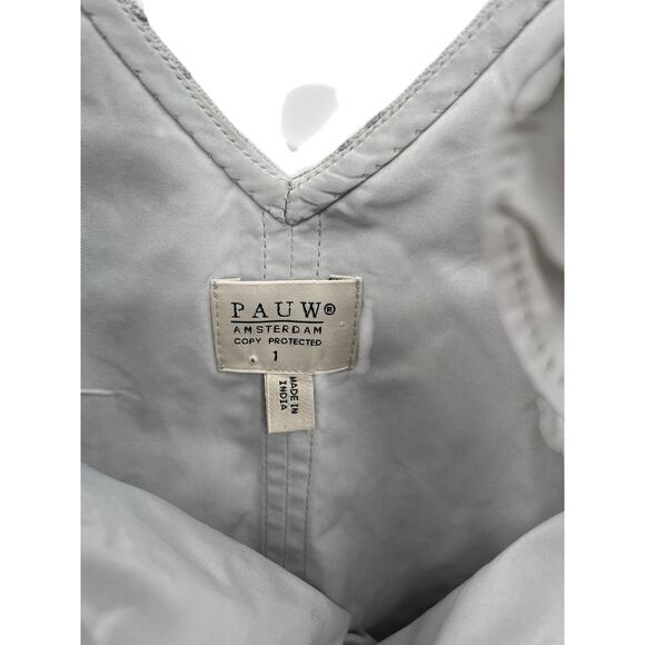 Pauw Amsterdam Gray Lace Top Rosette Shoulder Sleeveless Size 1 US Small - Picture 11 of 13